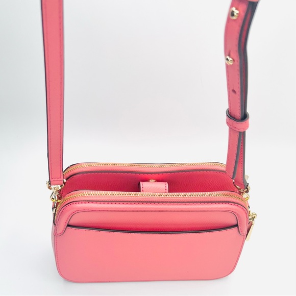 MICHAEL KORS Houston Large Crossgrain Leather Crossbody in Tea Rose - Picture 13 of 15